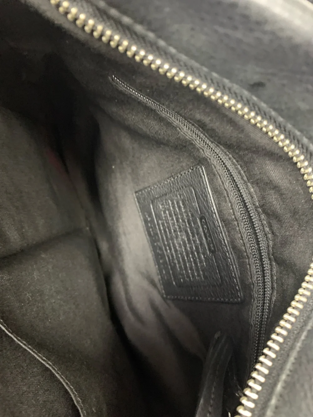 Coach Black Pebbled Leather Shoulder Bag with Chain Charm - Picture 3 of 8